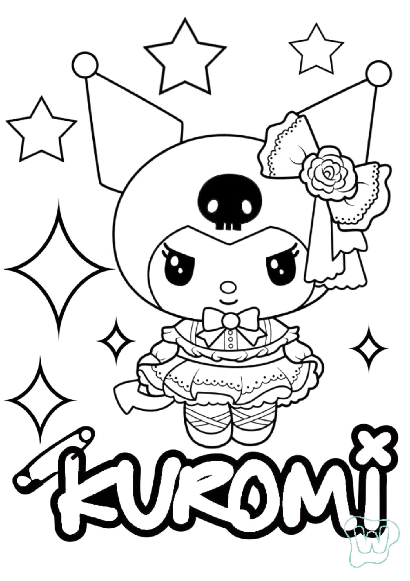 Libro para colorear Kuromi